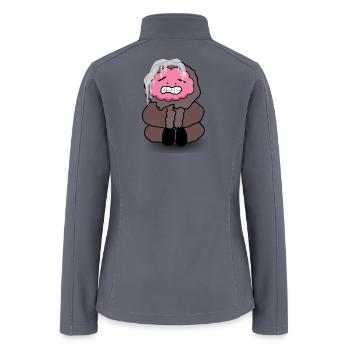 Brain Freeze - Anxious Brain in Hoodie  - Women’s Soft Shell Jacket - gray - Back