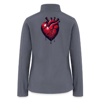 broken heart  - Women’s Soft Shell Jacket - gray - Back