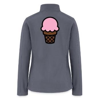 Ice Cream Cone Icon - Women’s Soft Shell Jacket - gray - Back