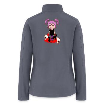 Gothic Doll with Skulls - Women’s Soft Shell Jacket - gray - Back