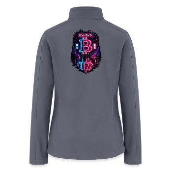Neon Bitcoin City - Women’s Soft Shell Jacket - gray - Back