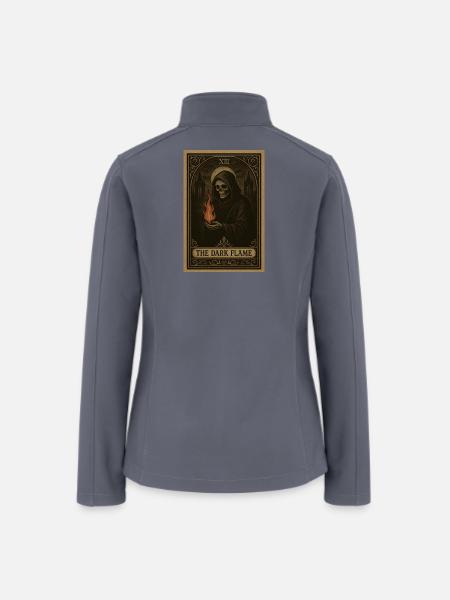Dark Flame Grim Reapers Tarot Design - Women’s Soft Shell Jacket - gray