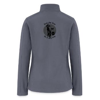 Astronaut Courage: Fearless Action - Women’s Soft Shell Jacket - gray - Back