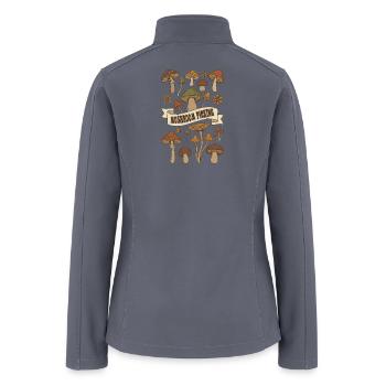 Mushroom Picking Harvest - Women’s Soft Shell Jacket - gray - Back