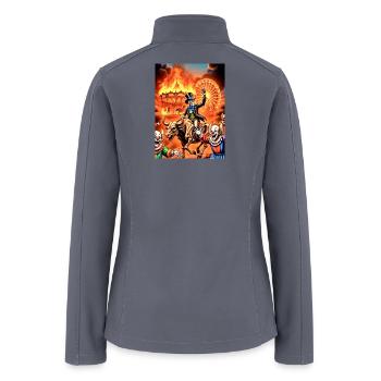 Fire Circus Skeleton Rider - Women’s Soft Shell Jacket - gray - Back