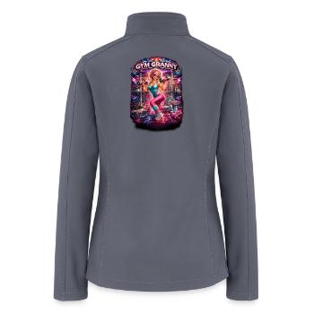 Gym Granny Neon Weightlifting - Women’s Soft Shell Jacket - gray - Back