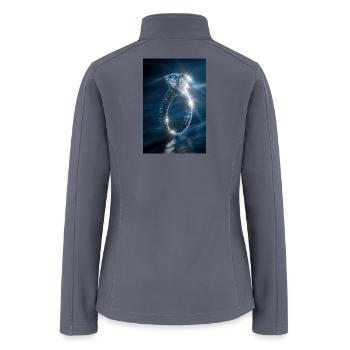 Diamond Sparkle Ring - Women’s Soft Shell Jacket - gray - Back