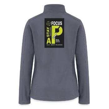 one goal every day every step - Women’s Soft Shell Jacket - gray - Back