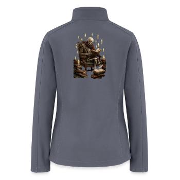 Skeletal Scholar by Candlelight - Women’s Soft Shell Jacket - gray - Back