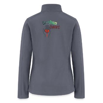 Hand with broken heart - Women’s Soft Shell Jacket - gray - Back