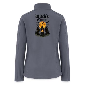 Witches Coven by Full Moon Bonfire - Women’s Soft Shell Jacket - gray - Back