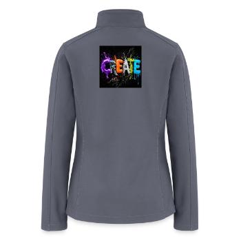 Creative Splash Letters - Women’s Soft Shell Jacket - gray - Back