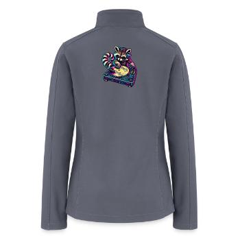 Neon Raccoon DJ Moon Mix - Women’s Soft Shell Jacket - gray - Back