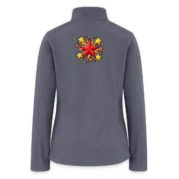 Red Starburst Explosion - Women’s Soft Shell Jacket - gray - Back