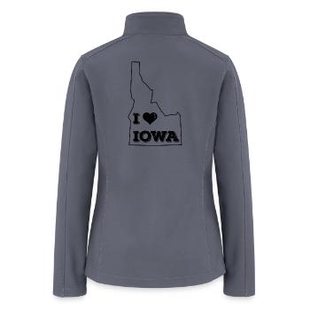 I Love Idaho (black) - Women’s Soft Shell Jacket - gray - Back