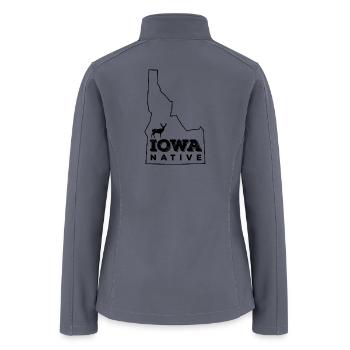Idaho Native- Elk (black) - Women’s Soft Shell Jacket - gray - Back