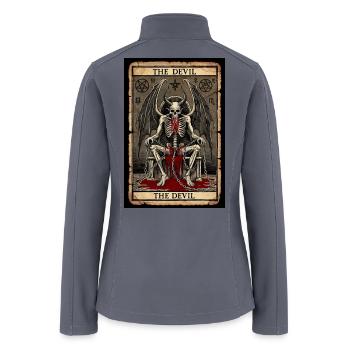  The Devil's Tarot Card - Women’s Soft Shell Jacket - gray - Back