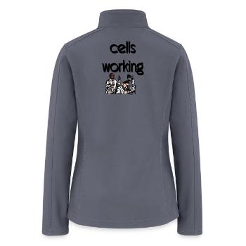 Cells Working in the Lab - Women’s Soft Shell Jacket - gray - Back