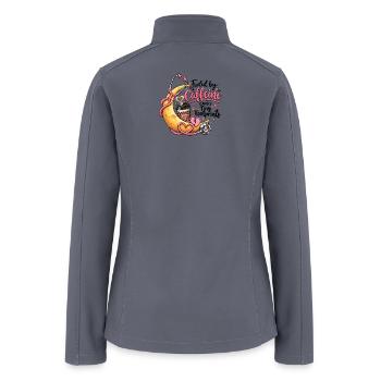 Fueled By Caffeine And Tiny Footprints NICU Nurse - Women’s Soft Shell Jacket - gray - Back