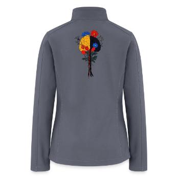 Harmony of the Brain and Flowers - Women’s Soft Shell Jacket - gray - Back