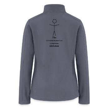 Stickman - IUPAC chemistry joke - Nerd alert - Women’s Soft Shell Jacket - gray - Back