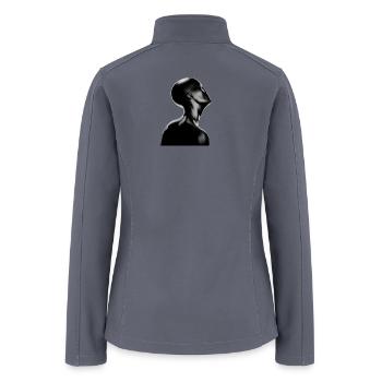 Luminous Head Silhouette - Women’s Soft Shell Jacket - gray - Back