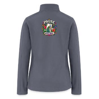 Pause Never Mind Peacock - Women’s Soft Shell Jacket - gray - Back