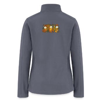 Oktoberfest Beer Barrel Bash - Women’s Soft Shell Jacket - gray - Back