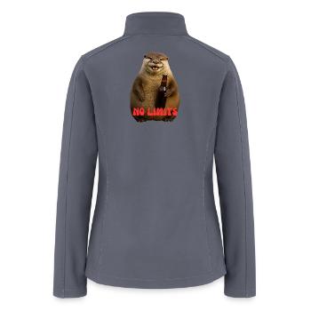 No Limits Beer Bear Artwork - Women’s Soft Shell Jacket - gray - Back