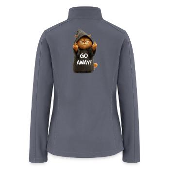 Grumpy Cat Go Away Hoodie - Women’s Soft Shell Jacket - gray - Back