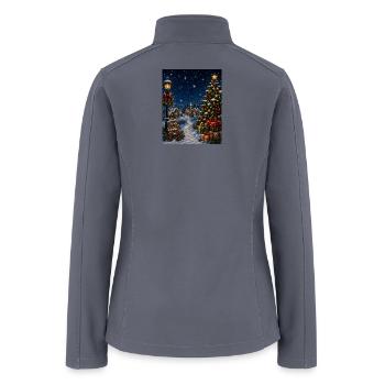 Snowlit Christmas Village - Women’s Soft Shell Jacket - gray - Back