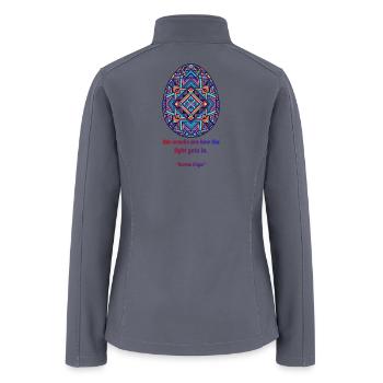 Kaleidoscope Egg Geometry - Women’s Soft Shell Jacket - gray - Back