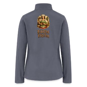 Farm Fresh Harvest Maiden - Women’s Soft Shell Jacket - gray - Back