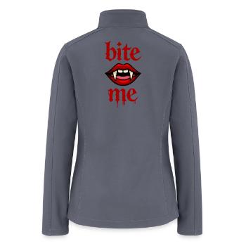 Bite Me Gothic Fangs - Women’s Soft Shell Jacket - gray - Back