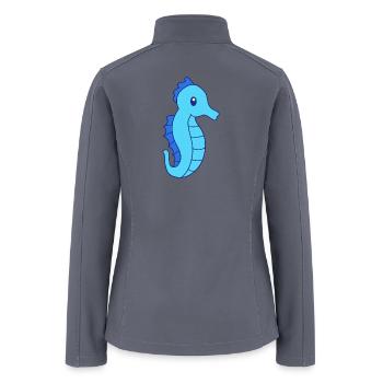 sea horse - Women’s Soft Shell Jacket - gray - Back