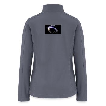 Sterling Psychic Medium Blue Black 3D Logo Screen - Women’s Soft Shell Jacket - gray - Back