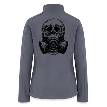 Skull Mask gas mask white - Women’s Soft Shell Jacket - gray - Back