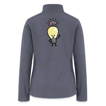 Idea creative genius light bulb brains creativity - Women’s Soft Shell Jacket - gray - Back