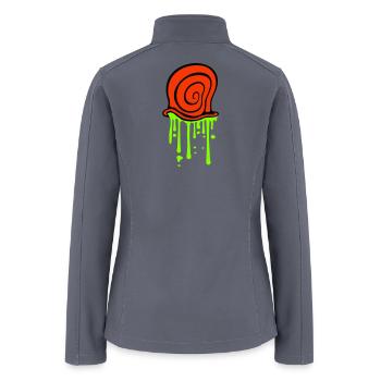 Snail shell Slime Disgusting Slimy Drops Dripping - Women’s Soft Shell Jacket - gray - Back