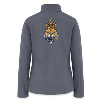 Regal Tiger Crown with Dagger - Women’s Soft Shell Jacket - gray - Back