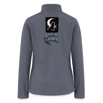 Born to Howl Moonlit Wolf - Women’s Soft Shell Jacket - gray - Back