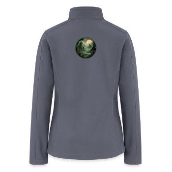 Lone Wanderer Among Moonlit Jungle Ruins - Women’s Soft Shell Jacket - gray - Back