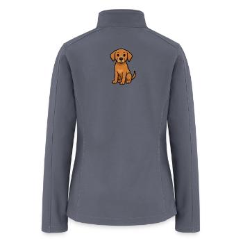 Puppy sitting and looking at you. - Women’s Soft Shell Jacket - gray - Back