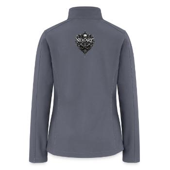 Gothic Skull Crest Emblem - Women’s Soft Shell Jacket - gray - Back