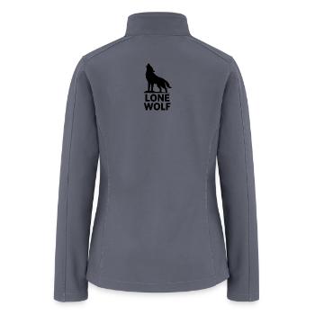 Lone Wolf Howling Silhouette - Women’s Soft Shell Jacket - gray - Back
