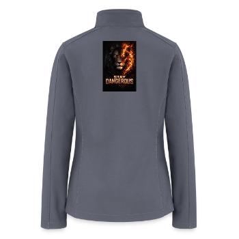 Stay Dangerous Lion Fire - Women’s Soft Shell Jacket - gray - Back