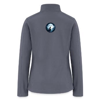 Moonlit Wolf Howl Circle - Women’s Soft Shell Jacket - gray - Back