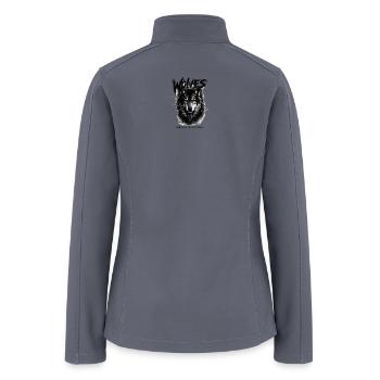 Wolves | Lone Mind Strong Heart | Motivational Wol - Women’s Soft Shell Jacket - gray - Back