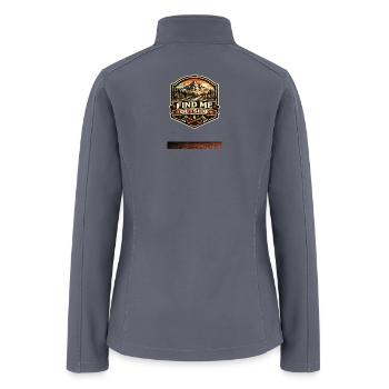 Find Me Outside Mountain Badge - Women’s Soft Shell Jacket - gray - Back