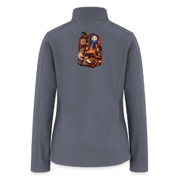Spooky Harvest Kitchen Scene - Women’s Soft Shell Jacket - gray - Back